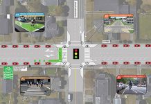 Potential I Street redesign detail produced by the City of Eureka.