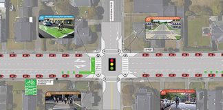Potential I Street redesign detail produced by the City of Eureka.
