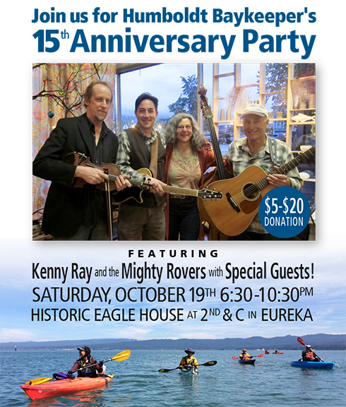 Flyer for Humboldt Baykeeper anniversary party. 